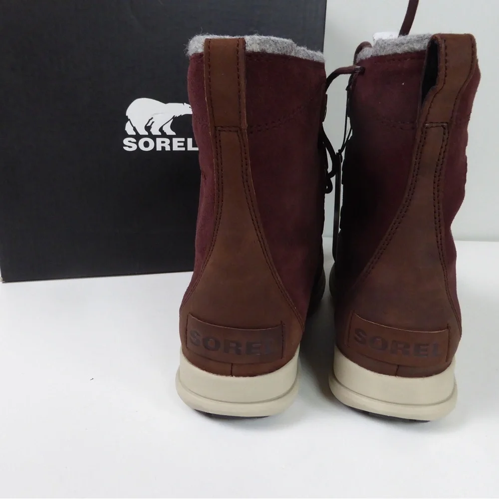 Sorel Explorer Explorer Joan Waterproof Suede Leather Sneaker Boots w Felt NIB - Picture 4 of 11